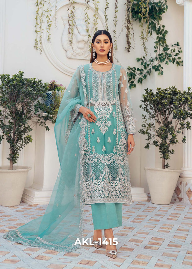 Embroidered Party Dress AKL-1415