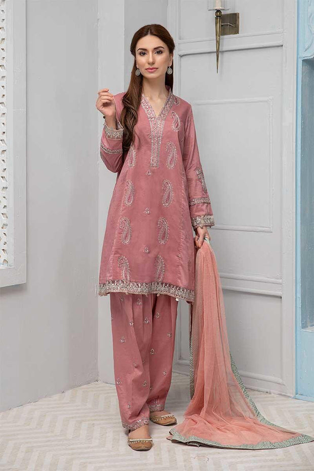 Elegant punjabi traditional dress in beautiful tea pink color # P2245