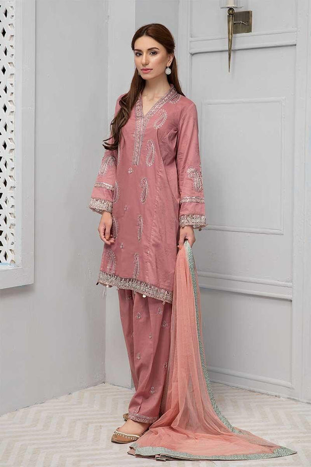 Elegant punjabi traditional dress in beautiful tea pink color # P2245