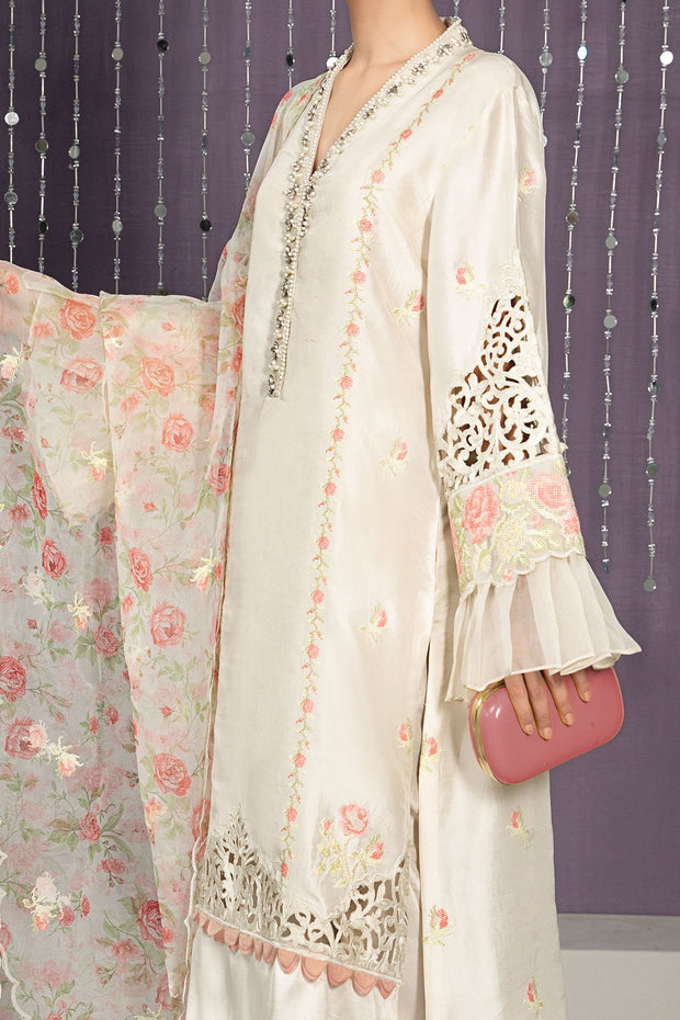 Pure Raw Silk Pakistani Dress in Kameez Trouser Style Online