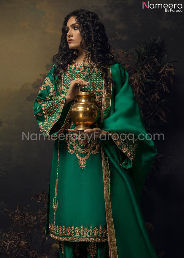 Pure Silk Salwar Kameez for Wedding Party Wear  Online 