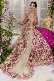 Purple Bridal Dress Pakistani in Maxi Lehenga Style