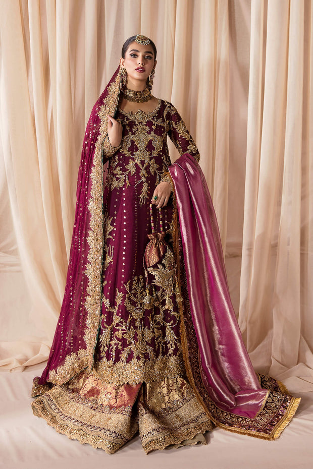 Purple Chiffon Lehenga Shirt Pakistani Wedding Dresses