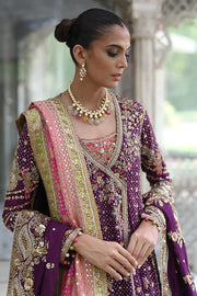 Purple Frock Pishwas Dress Lehenga