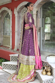 Purple Frock Pishwas Dress Lehenga for Indian Bridal Wear 2022