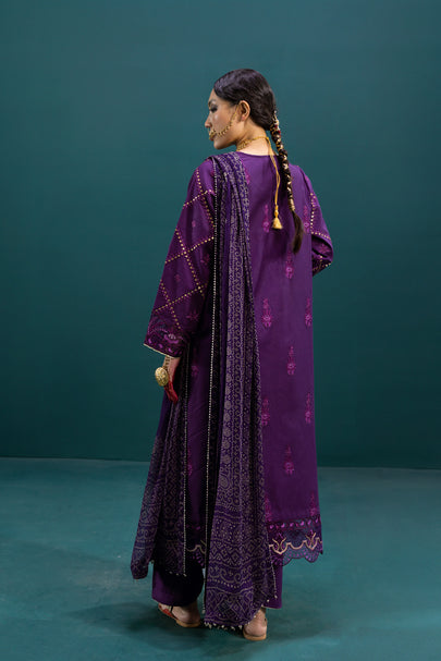 Purple Lawn Salwar Kameez 