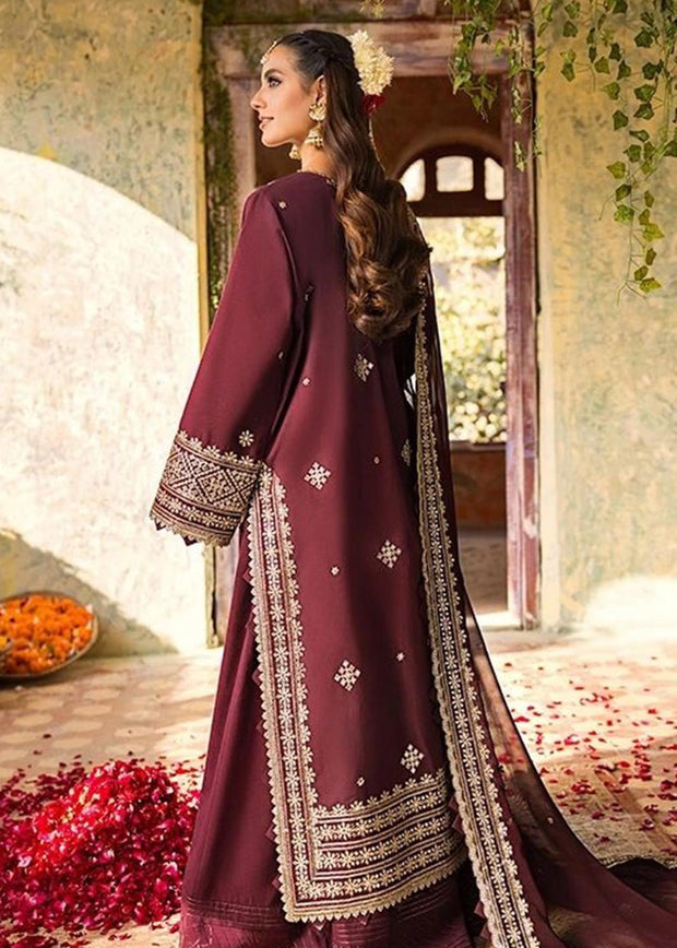 Purple Long Kameez Sharara for Pakistani Party Wear 2023