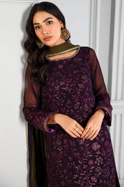 Purple Pakistani Dress with Delicate Embroidery Latest