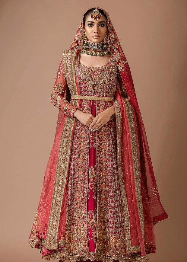 Purple Pink Lehenga Pishwas for Indian Bridal Wear