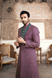 Purple Sherwani Dress for Pakistani Men Sherwani 2023