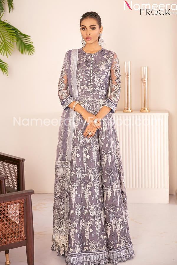 Purple party wear frock
