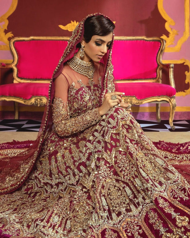 Pink Bridal Indian Wedding Lehenga Choli In Banarasi Silk FZ111803 –  ShreeFashionWear
