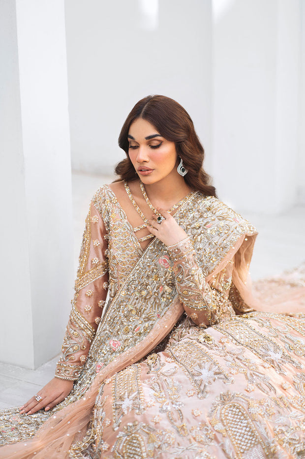 Pakistan Unti Rani Heavy Rani Pink Lehenga Gown Pakistani Wedding Dresses – Nameera by Farooq