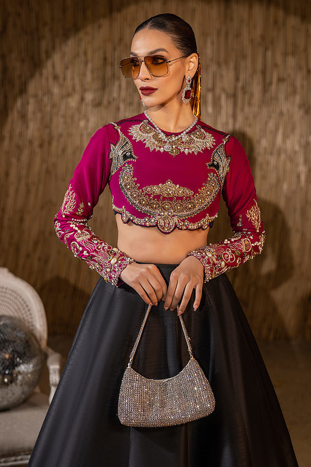 Raw Silk Black Lehenga Choli Pakistani Wedding Dresses 2023