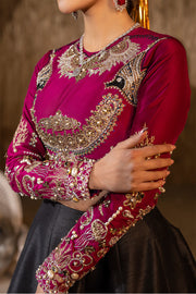 Raw Silk Black Lehenga Choli Pakistani