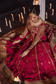 Embellished Red Lehenga Bridal Dress