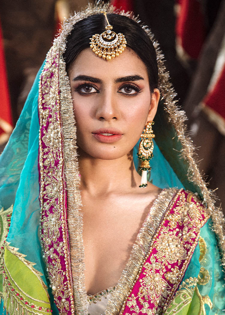 Raw Silk Ivory Pishwas Lehenga