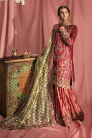 Raw Silk Kameez Trouser Style Pakistani Wedding Dress Online