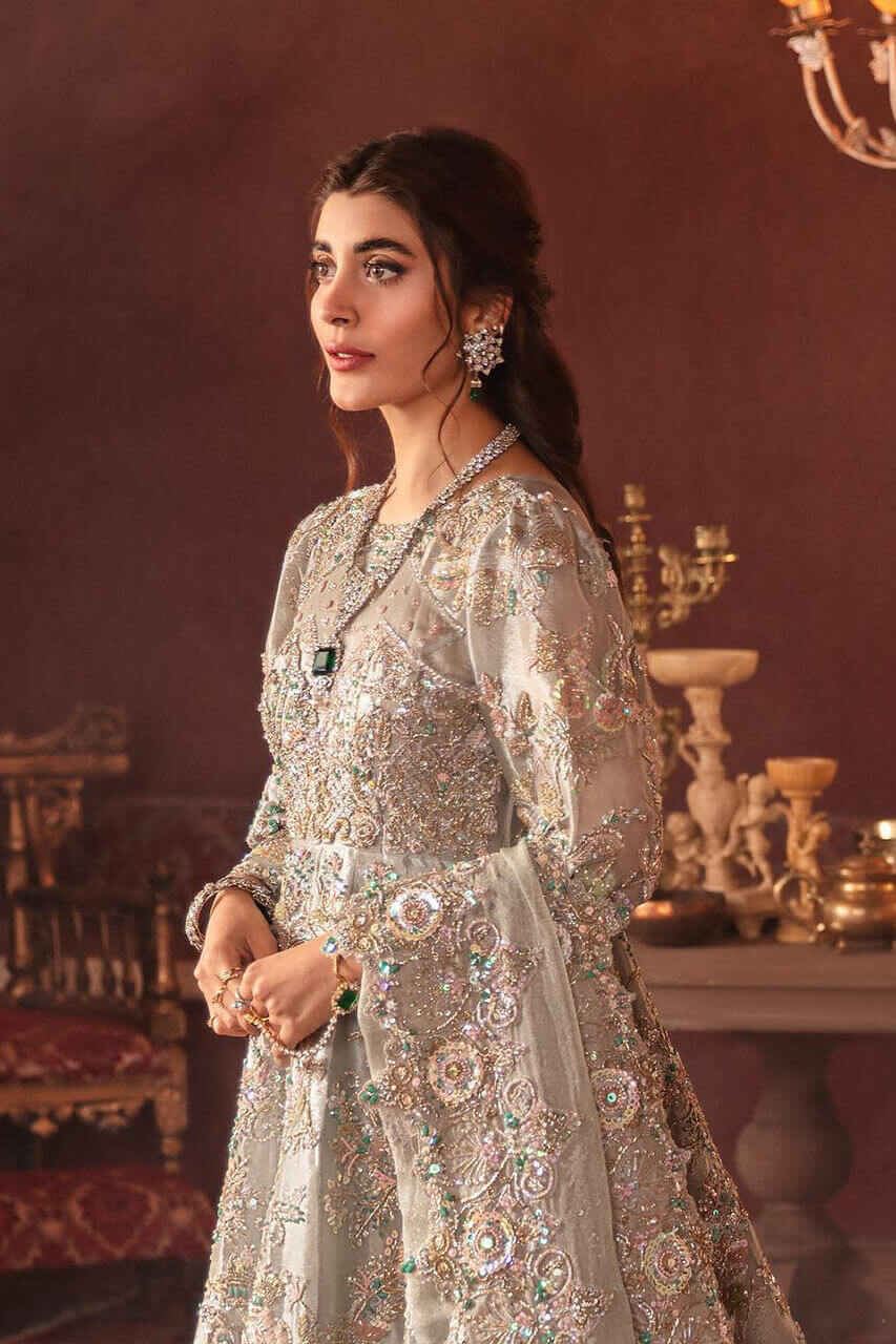 Raw Silk Lehenga Gown 