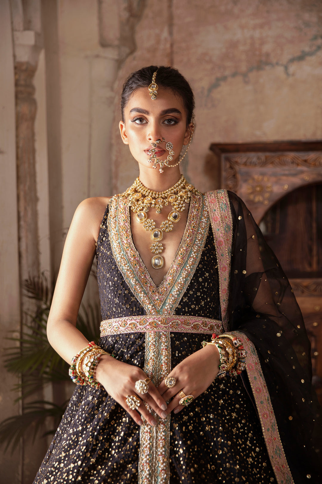Raw Silk Lehenga Skirt 