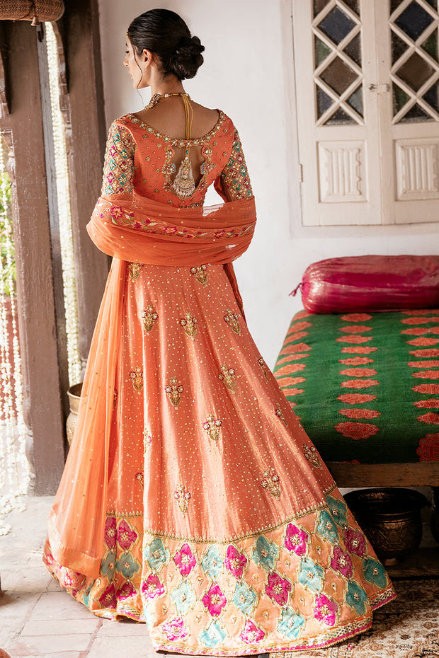 Raw Silk Lehenga Skirt Choli Pakistani Wedding Wear 2023
