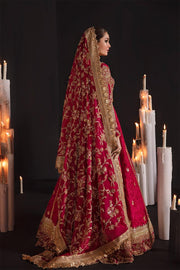 Raw Silk Red Bridal Lehenga 