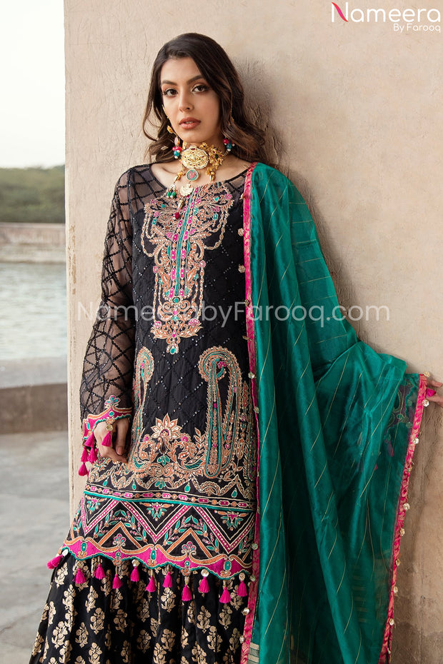 Pakistani Designer Wear Readymade Gharara Online