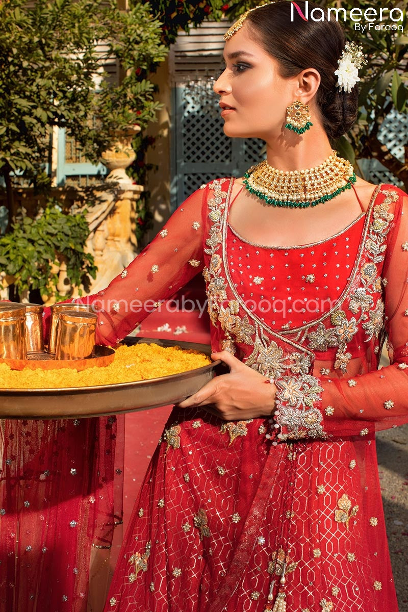 Red Bridal Dress Pakistani