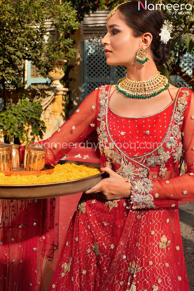 Red Bridal Dress Pakistani