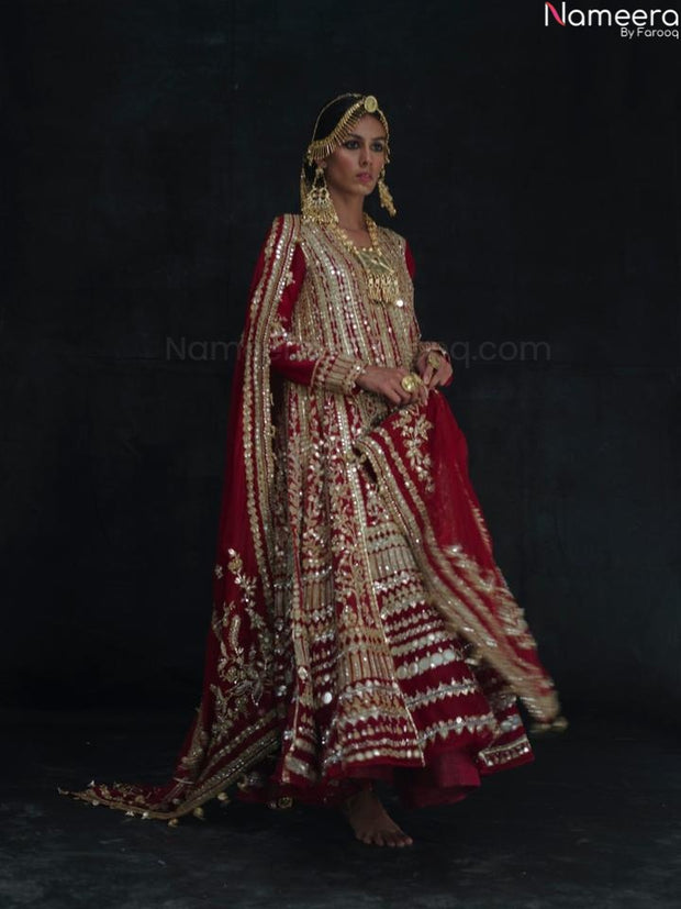 red bridal dress