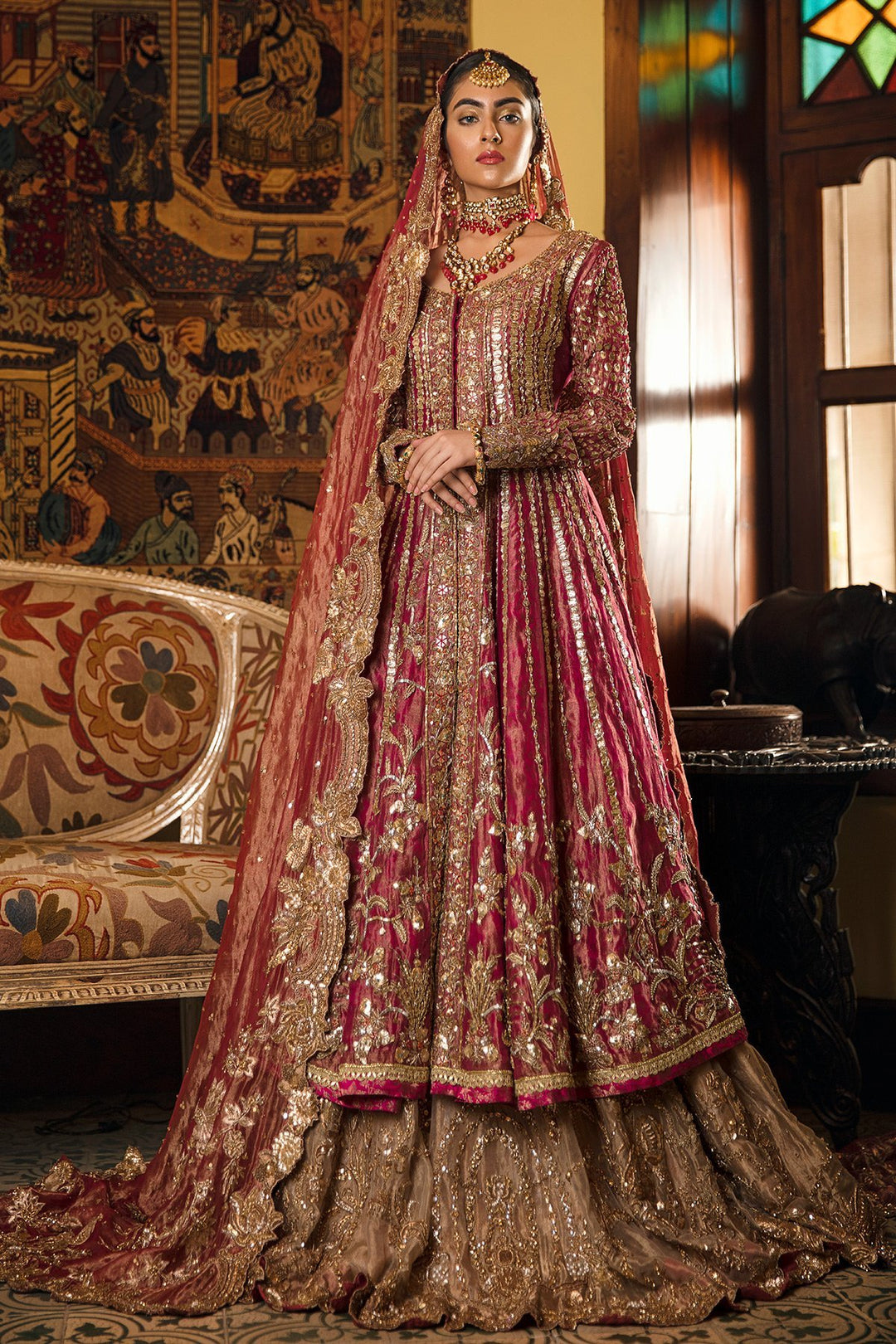 Red Bridal Lehenga Pakistani
