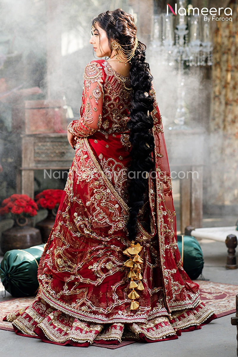Red Bridal Lehenga