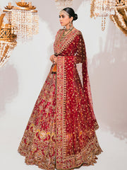 Red Bridal Lehnga Choli for Pakistani Wedding Dress