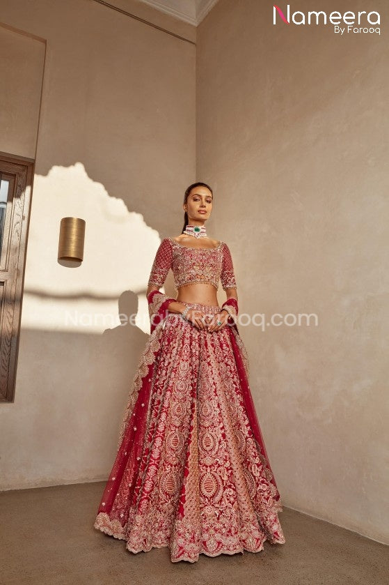 Red Choli Lehenga