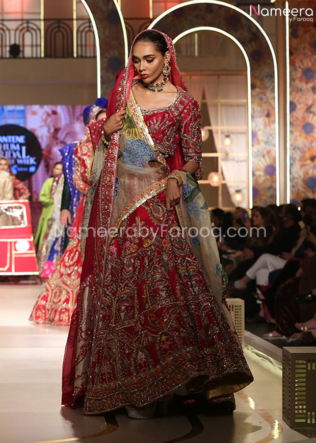 Red Embroidered Dress 2021