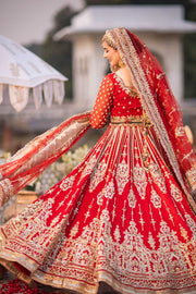 Red Gold Lehenga Choli\