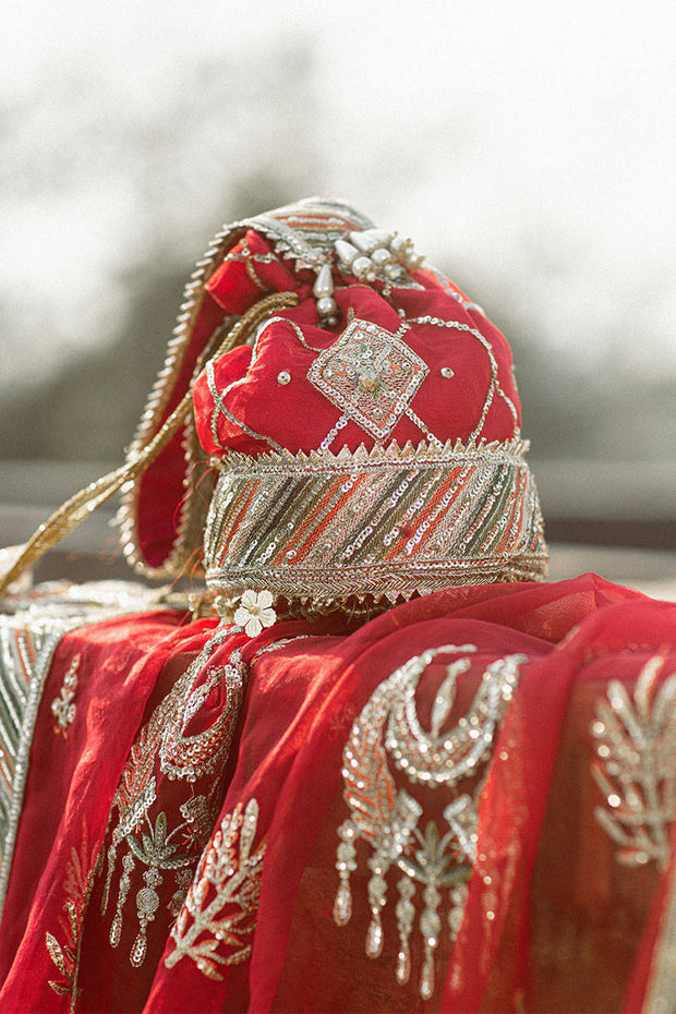 Red Gold Sharara Kameez 