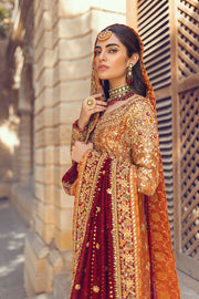 Red Golden Kameez Lehenga Pakistani Wedding Dresses 2023