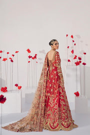 Red Golden Lehenga Bridal Dress