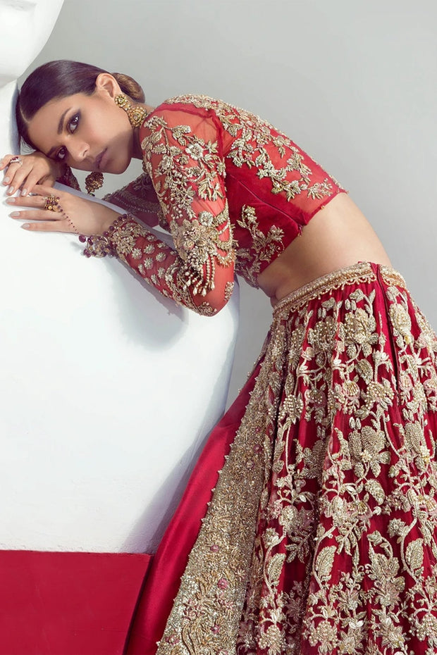 Red Indian Bridal Lehenga