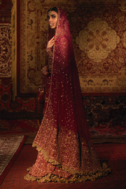 Red Kalidar Lehenga