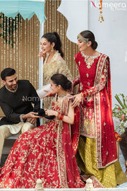 Red Kameez with Sharara Dress for Wedding