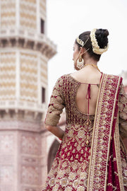 Red Lehenga Blouse Design Bridal Wear Pakistani Wedding Dress