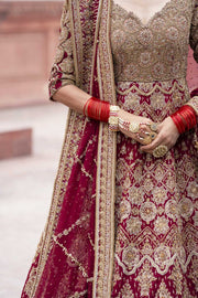 Red Lehenga Blouse Design Bridal Wear Pakistani Wedding Dresses 2023