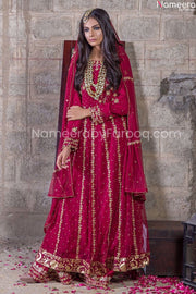 red lehenga bridal pakistani