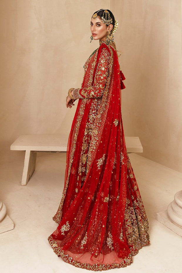 red lehenga choli