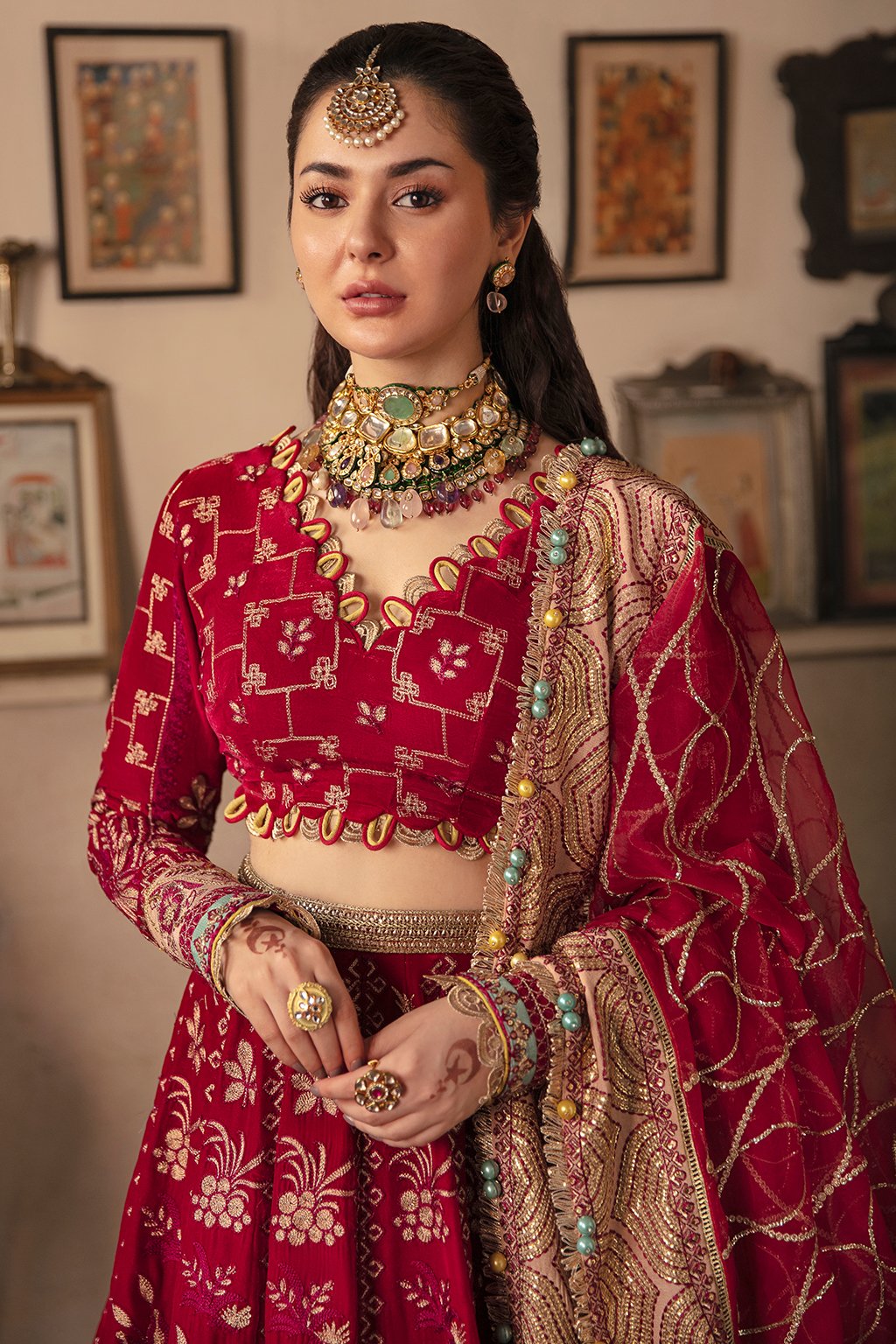 Red Lehenga Choli for Pakistani Wedding Party Latest