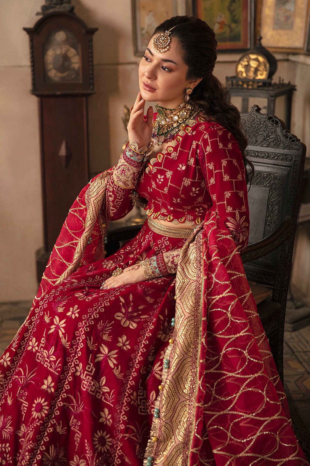 Red Lehenga Choli for Pakistani Wedding Party Onine