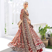 Red Lehenga Frock Pakistani Wedding Dresses 2023