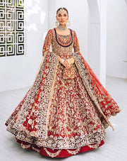 Red Lehenga Frock Pakistani Wedding Dresses